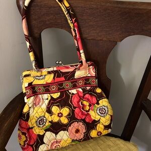 Rare kisslock gorgeous retired Vera Bradley Buttercup“Alice” bag